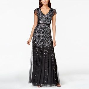 ADRIANNA PAPELL - SEQUINED SHEATH GOWN